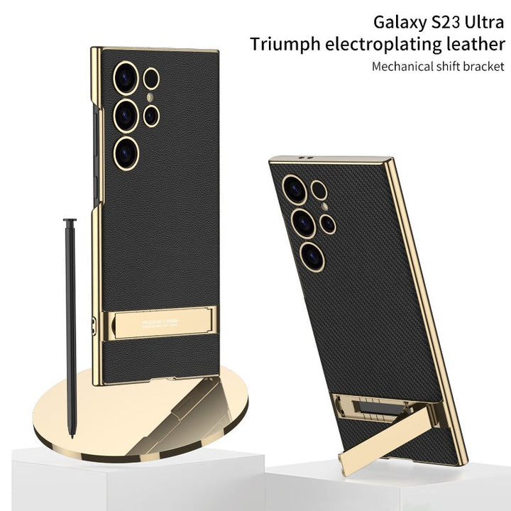 Sandsberg | Elektropläterad PU-Läder Mobilskal för Samsung