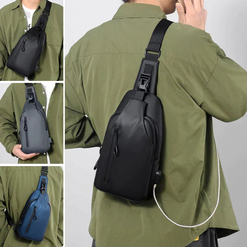 UrbanShield Vattentät Axeltasche med Stöldskyddsdesign | Karnz