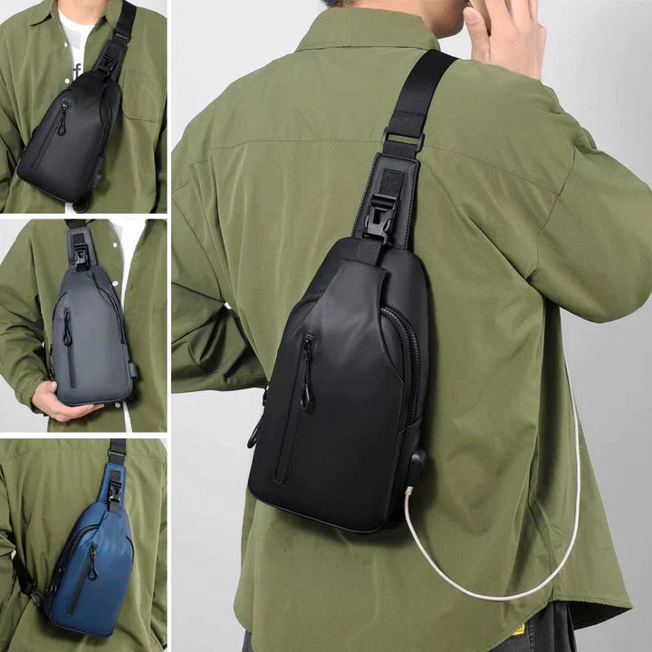 UrbanShield Vattentät Axeltasche med Stöldskyddsdesign | Karnz