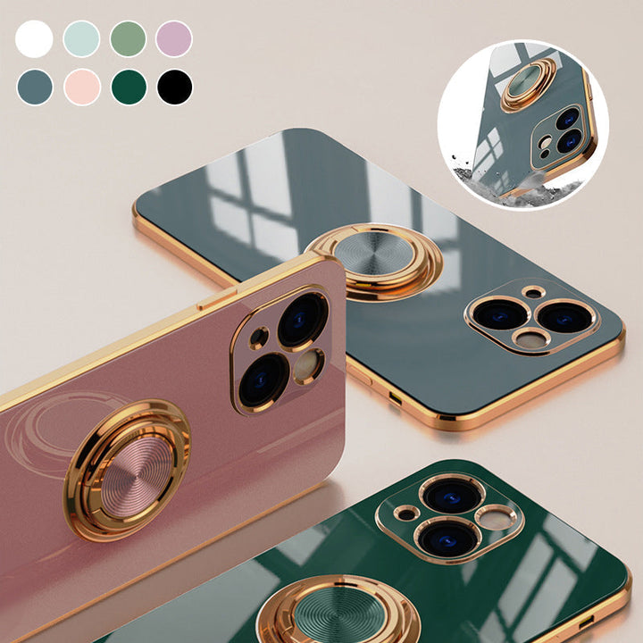 Platt iPhone-fodral med ring | Karnz