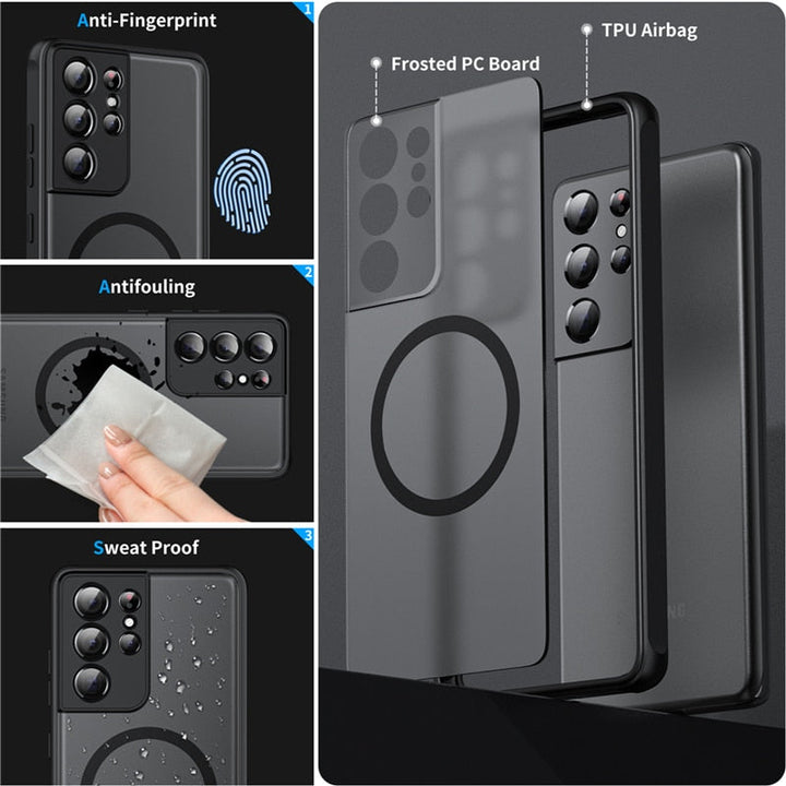 Karnz magnetiskt stötbeständigt fodral för Samsung