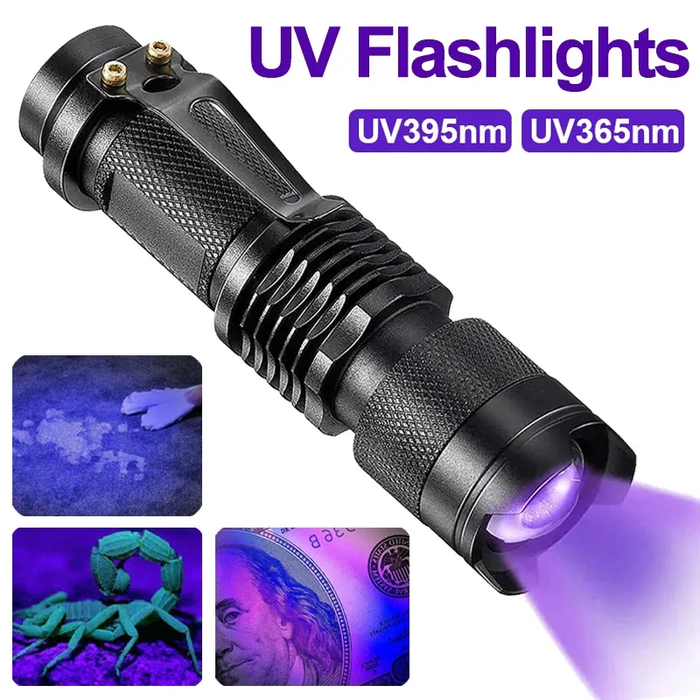 LED-UV-Ficklampa – Ultraviolet Inspektionslampa för att upptäcka husdjursurin och fläckar