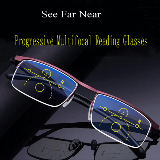 Sandsberg | VisionFlex Progressiva glasögon | Intelligent anpassning | Blåfilter &amp; UV-skydd