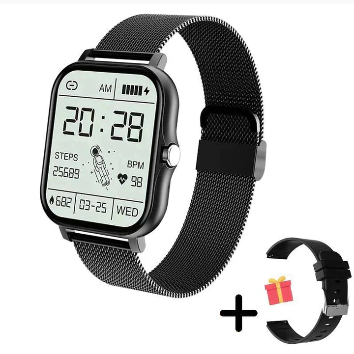Smartwatch 1,83 Tum – Fitnessklocka med hälsofunktioner och Bluetooth-samtalsfunktion