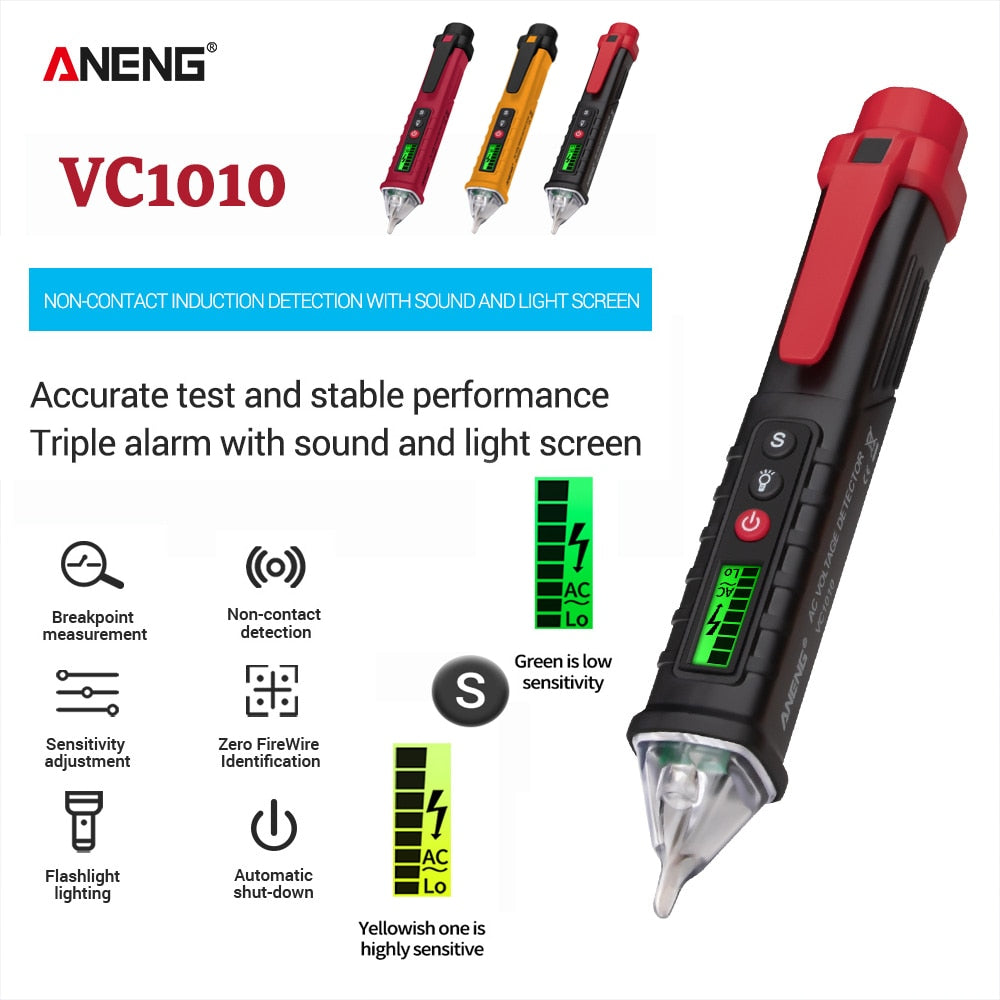 Digital AC DC Spänningsdetektorer Testare Penna