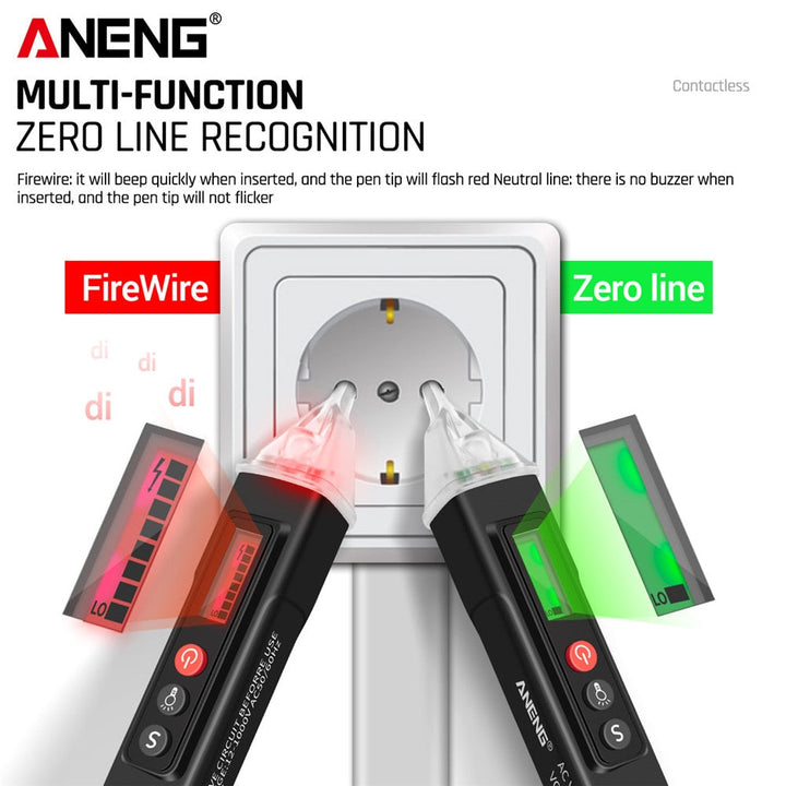 Digital AC DC Spänningsdetektorer Testare Penna