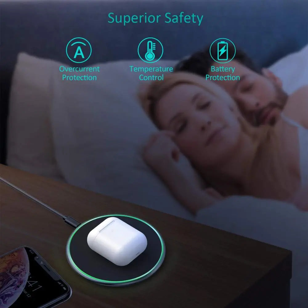 Karnz | 30W Snabbt Trådlöst Laddningspad | Premium USB C Laddkabel MagSafe Laddare för Apple iPhone, Samsung &amp; Android - Snabbt Trådlöst Laddningspad