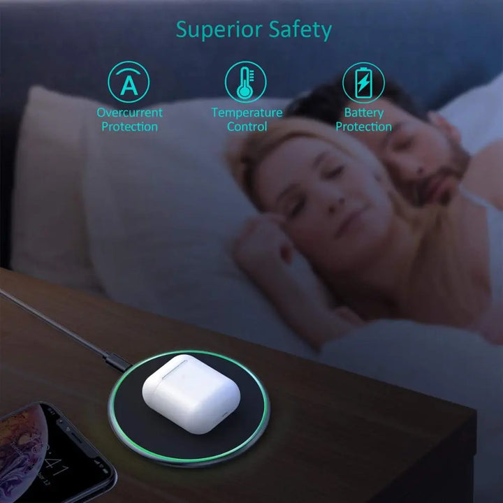 Karnz | 30W Snabbt Trådlöst Laddningspad | Premium USB C Laddkabel MagSafe Laddare för Apple iPhone, Samsung &amp; Android - Snabbt Trådlöst Laddningspad