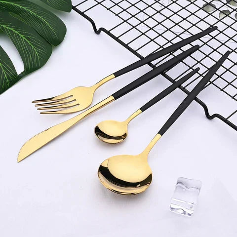 VédaTable 24-delars bestickset – Modern elegans i rostfritt stål | Karnz