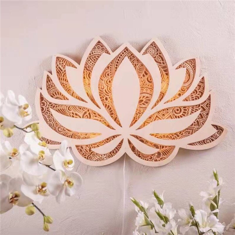 Spirituell Lotus Vägglampa