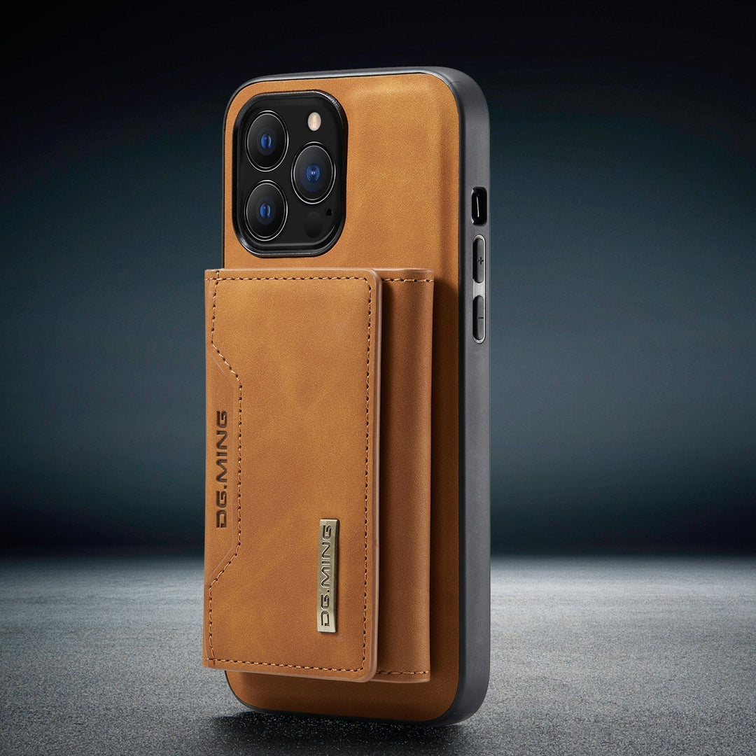 2 i 1 avtagbart läder plånboksfodral för iPhone
