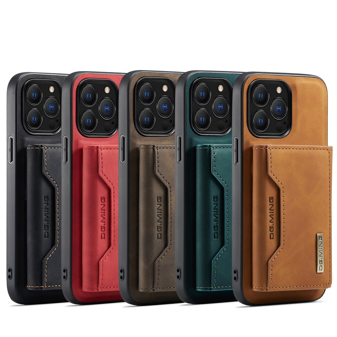 2 i 1 avtagbart läder plånboksfodral för iPhone