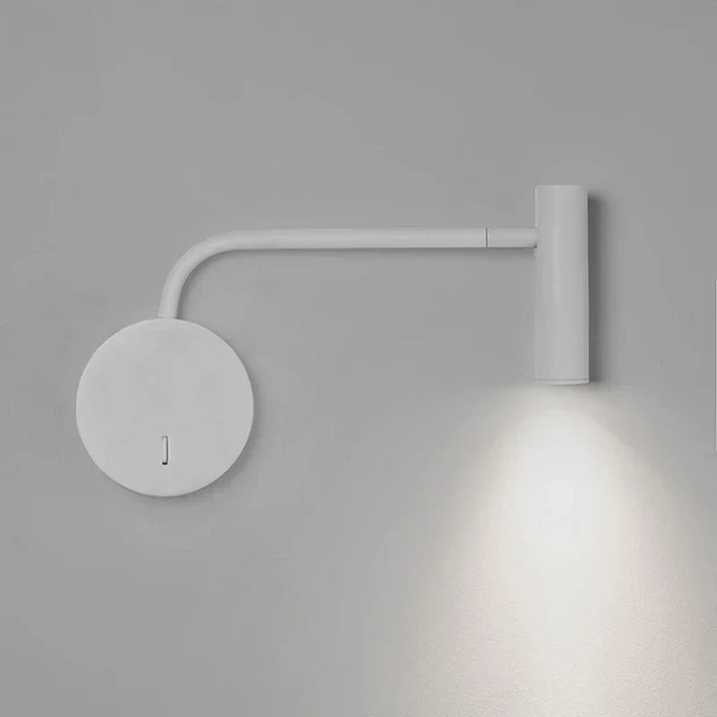 Svängbar LED Vägglampa – Modern Lampa för Läsning i Sovrum | Karnz