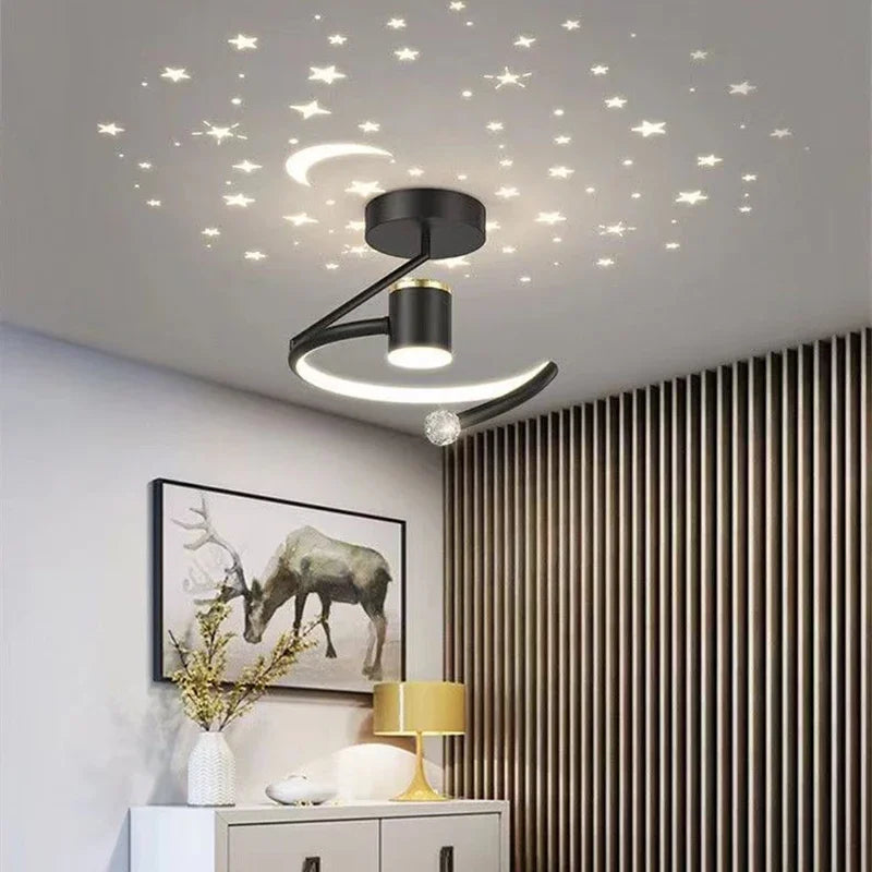 LED Taklampa med Stjärnhimmel – Modernt Kandelaber Design för Barnrum och Vardagsrum | Karnz