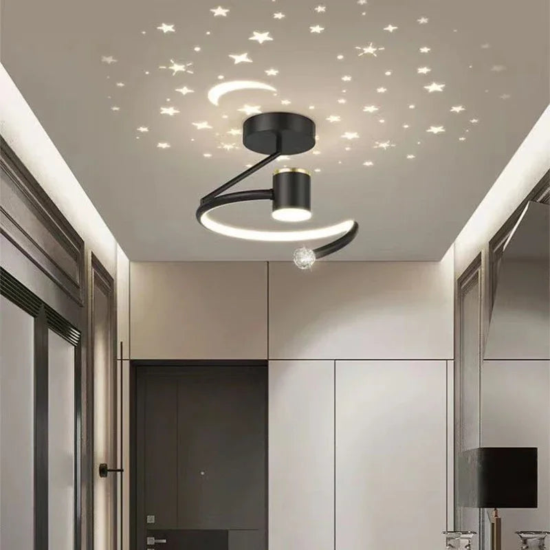 LED Taklampa med Stjärnhimmel – Modernt Kandelaber Design för Barnrum och Vardagsrum | Karnz