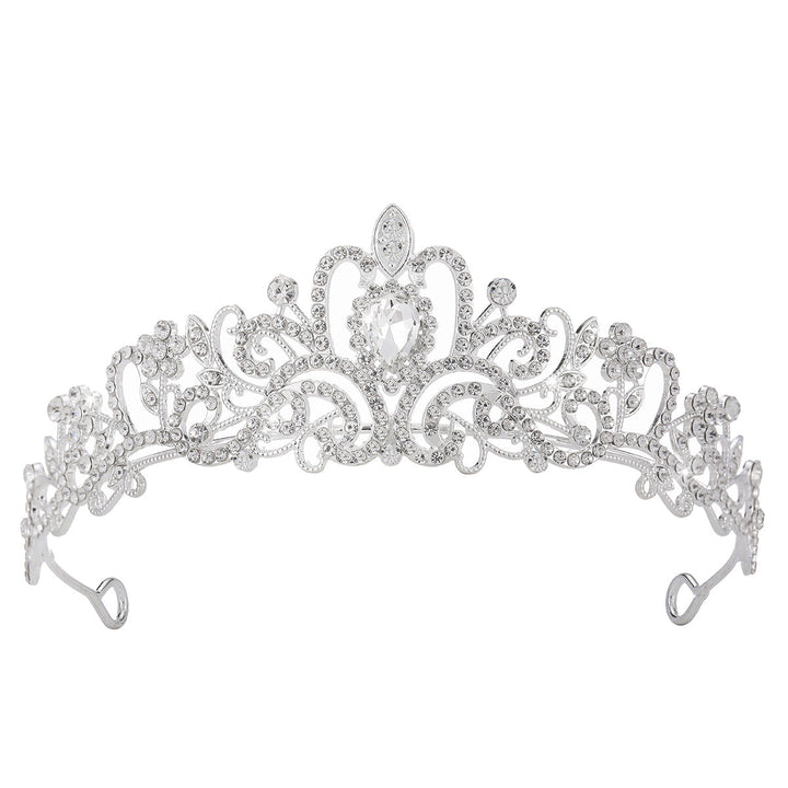 Damen Funkelnde Kristall-Tiara med filigran Design Karnz