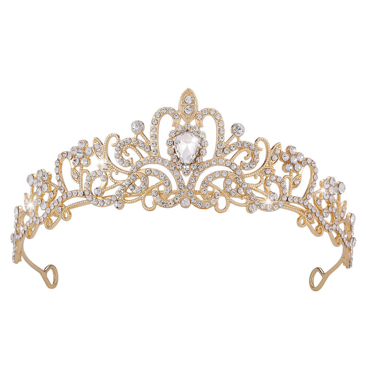 Damen Funkelnde Kristall-Tiara med filigran Design Karnz