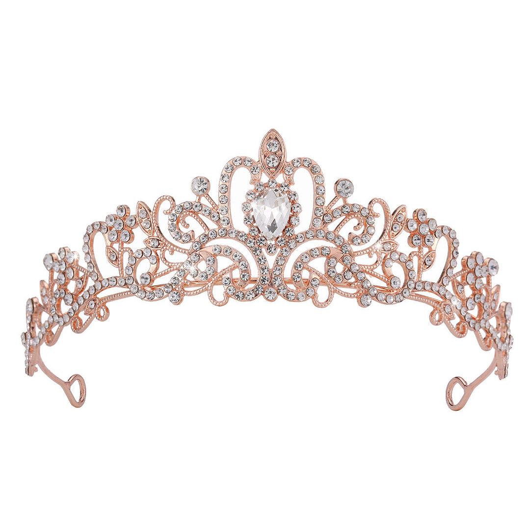 Damen Funkelnde Kristall-Tiara med filigran Design Karnz
