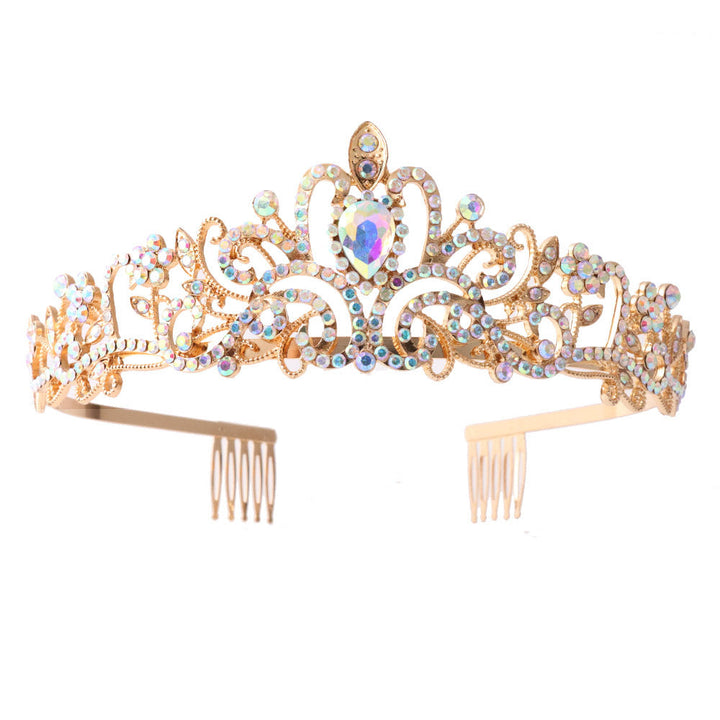 Damen Funkelnde Kristall-Tiara med filigran Design Karnz