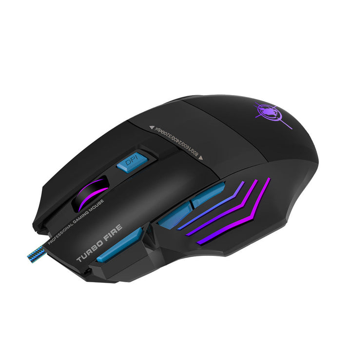 Högprecisions Gaming-mus med Anpassningsbar DPI och RGB-belysning Karnz
