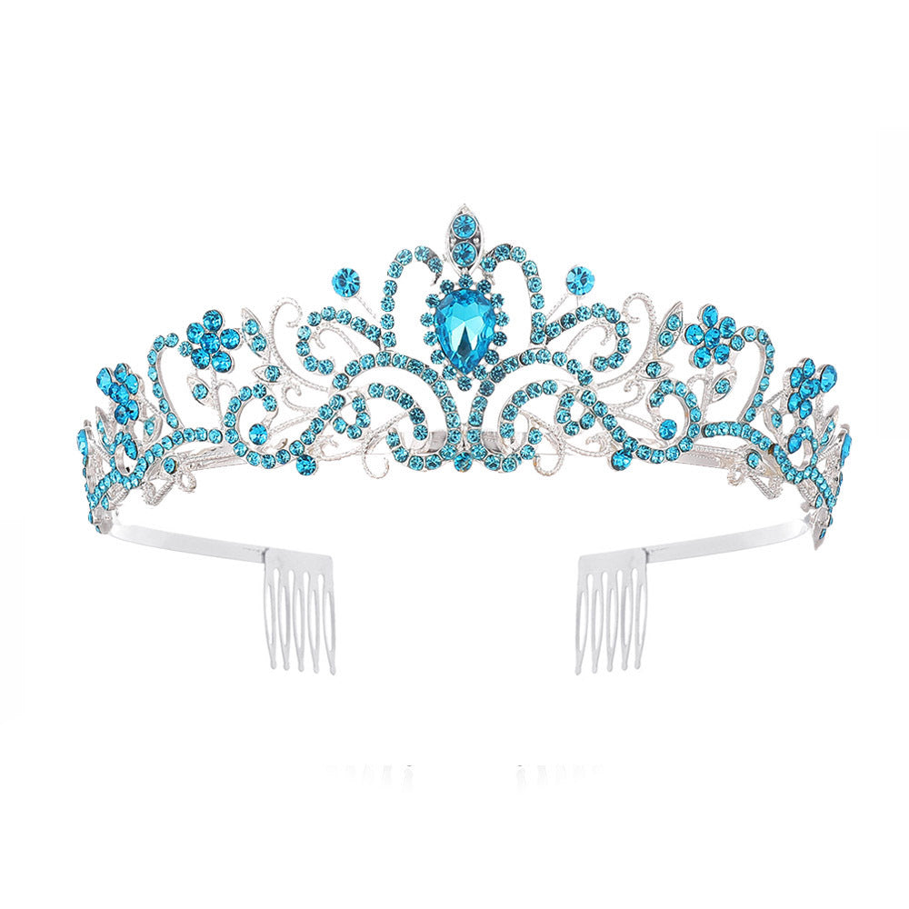 Damen Funkelnde Kristall-Tiara med filigran Design Karnz