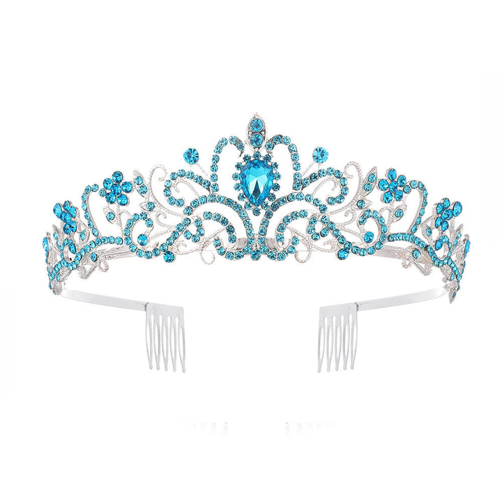Damen Funkelnde Kristall-Tiara med filigran Design Karnz