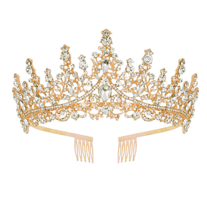 Damen Strass Tiara med glittrande ädelstenar Karnz