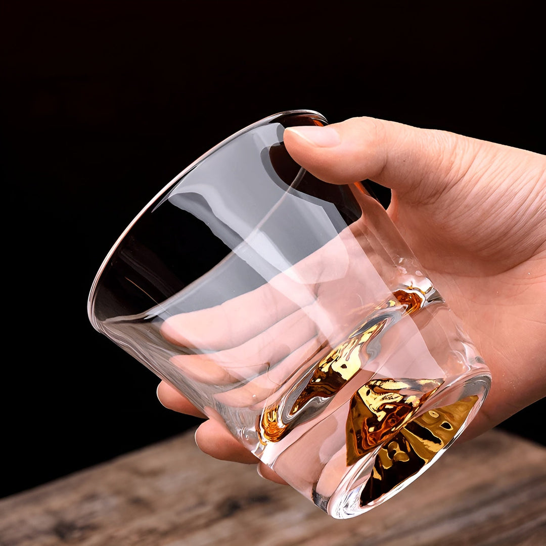 Whiskyglas med Fuji-motiv – Elegant set för kännare
