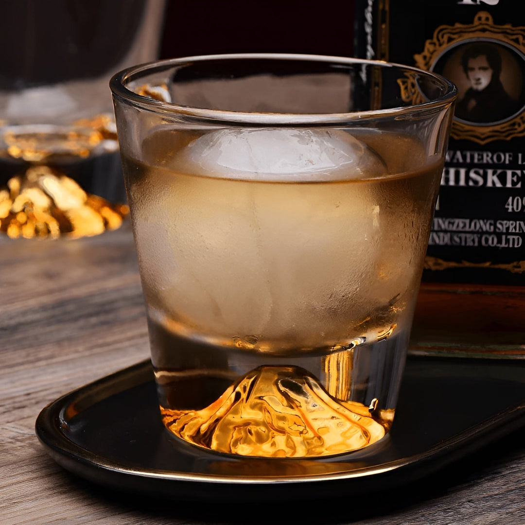Whiskyglas med Fuji-motiv – Elegant set för kännare