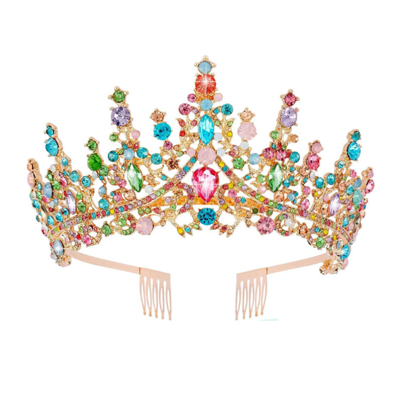 Damen Strass Tiara med glittrande ädelstenar Karnz