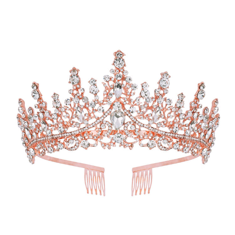 Damen Strass Tiara med glittrande ädelstenar Karnz
