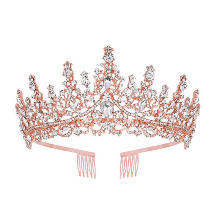 Damen Strass Tiara med glittrande ädelstenar Karnz
