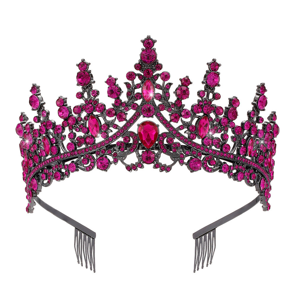Damen Strass Tiara med glittrande ädelstenar Karnz