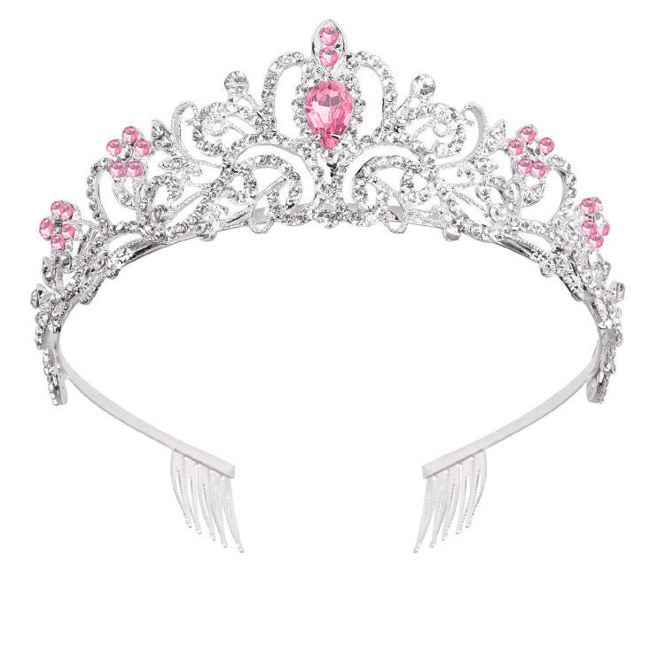 Damen Funkelnde Kristall-Tiara med filigran Design Karnz