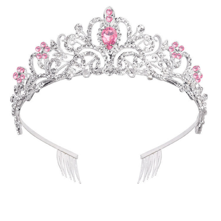 Damen Funkelnde Kristall-Tiara med filigran Design Karnz