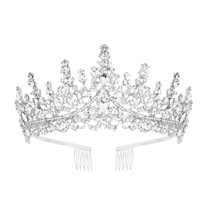 Damen Strass Tiara med glittrande ädelstenar Karnz