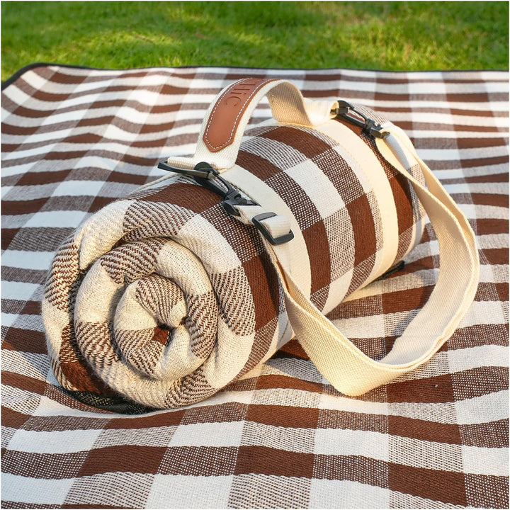Unisex praktisk picknickfilt med bärhandtag och vattenavvisande yta Karnz
