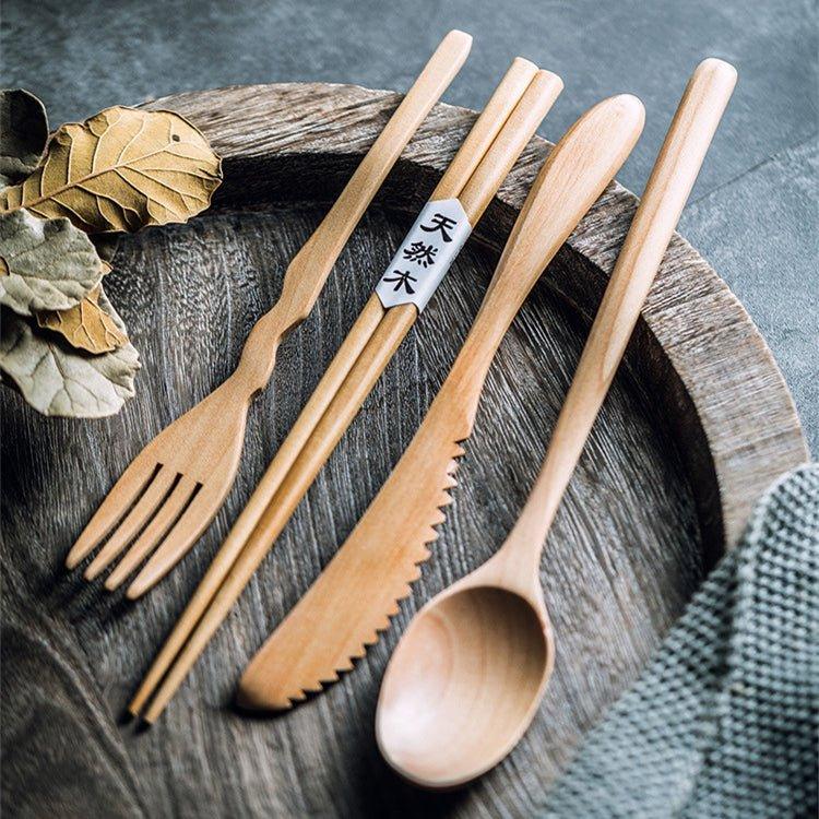 Japansk enkel stil träbestickset | Karnz