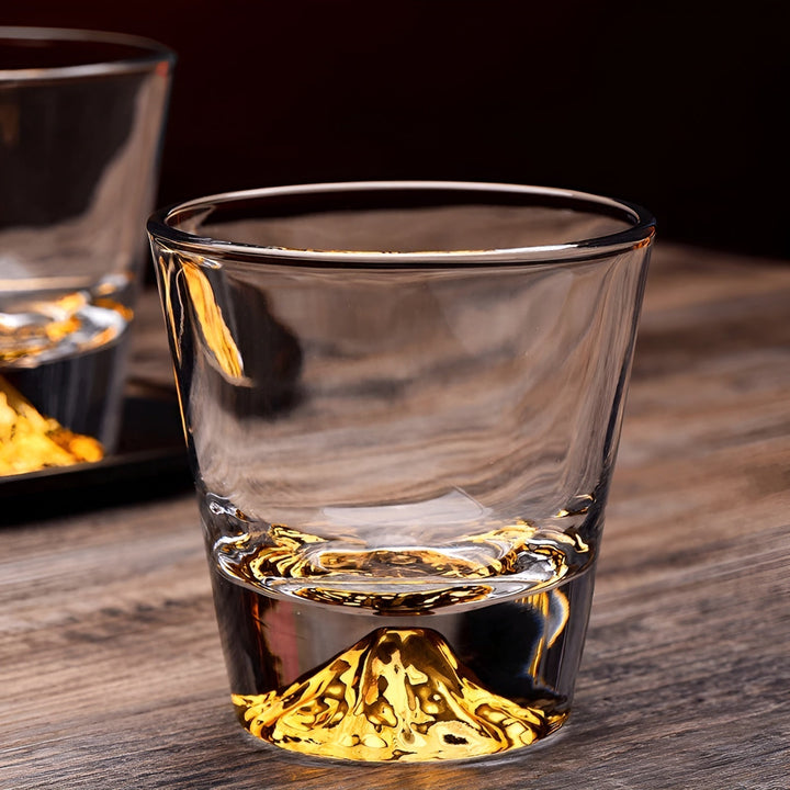 Whiskyglas med Fuji-motiv – Elegant set för kännare
