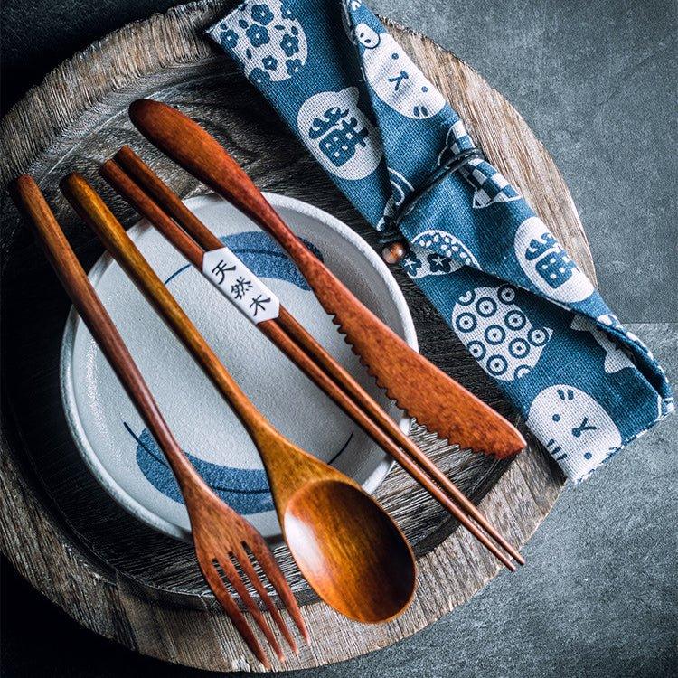 Japansk enkel stil träbestickset | Karnz