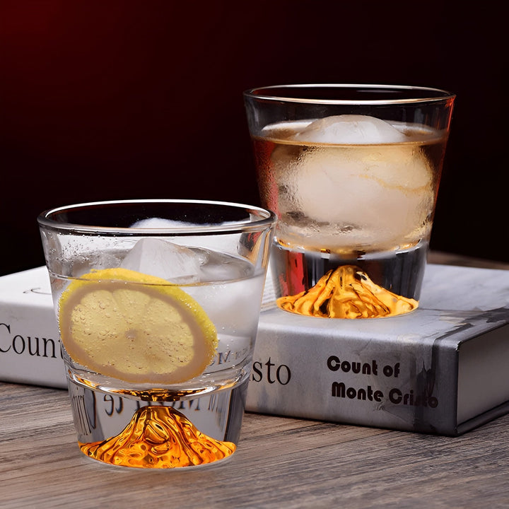 Whiskyglas med Fuji-motiv – Elegant set för kännare