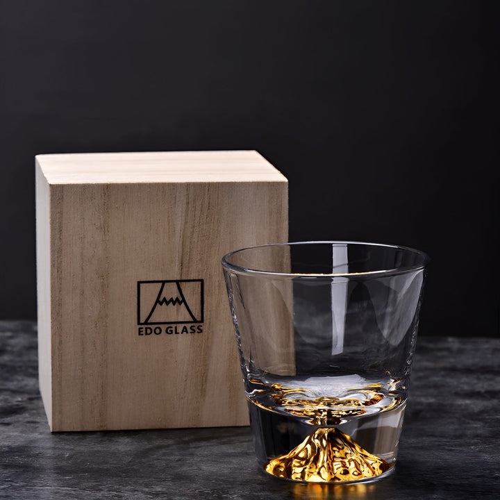 Whiskyglas med Fuji-motiv – Elegant set för kännare