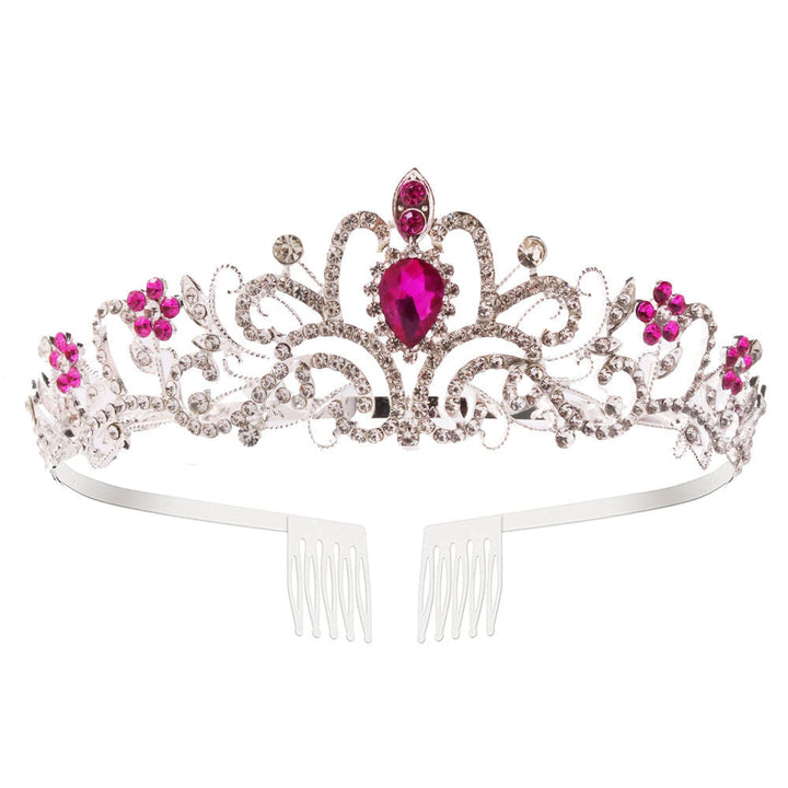 Damen Funkelnde Kristall-Tiara med filigran Design Karnz