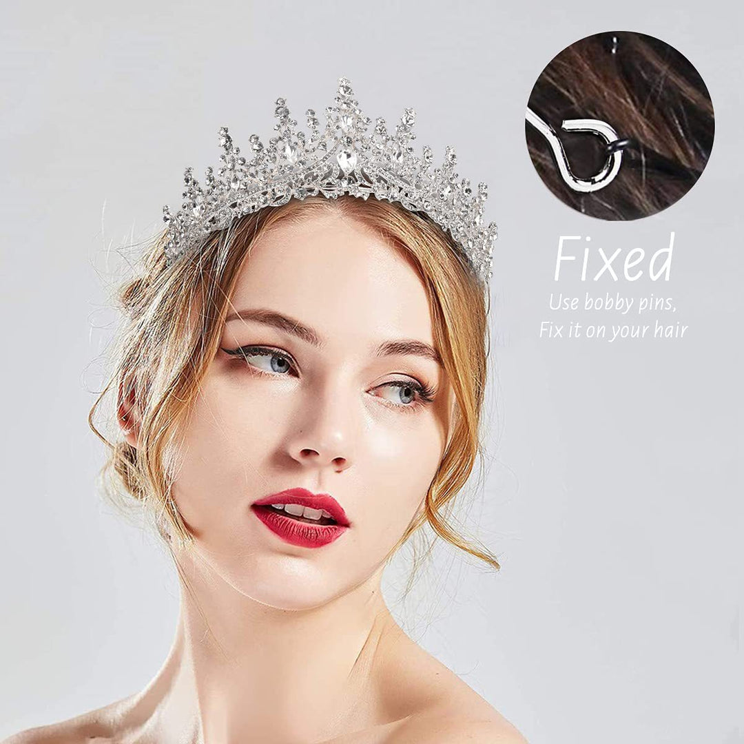 Damen Strass Tiara med glittrande ädelstenar Karnz
