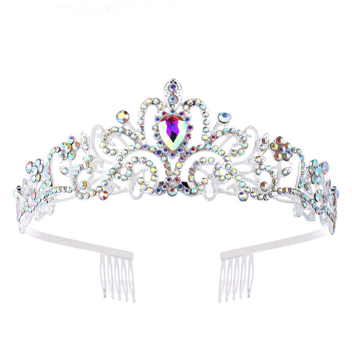 Damen Funkelnde Kristall-Tiara med filigran Design Karnz