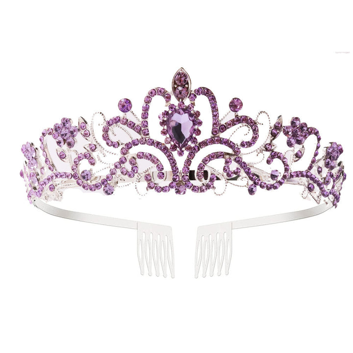 Damen Funkelnde Kristall-Tiara med filigran Design Karnz