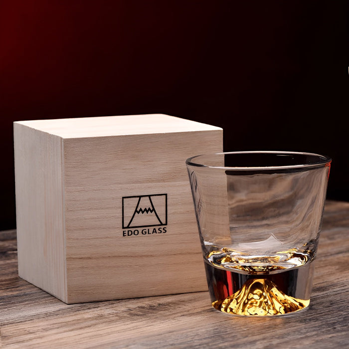 Whiskyglas med Fuji-motiv – Elegant set för kännare