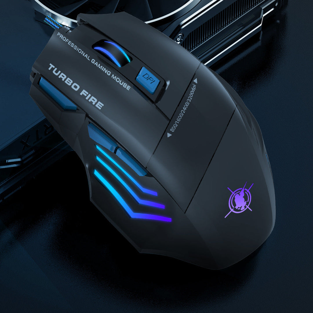 Högprecisions Gaming-mus med Anpassningsbar DPI och RGB-belysning Karnz
