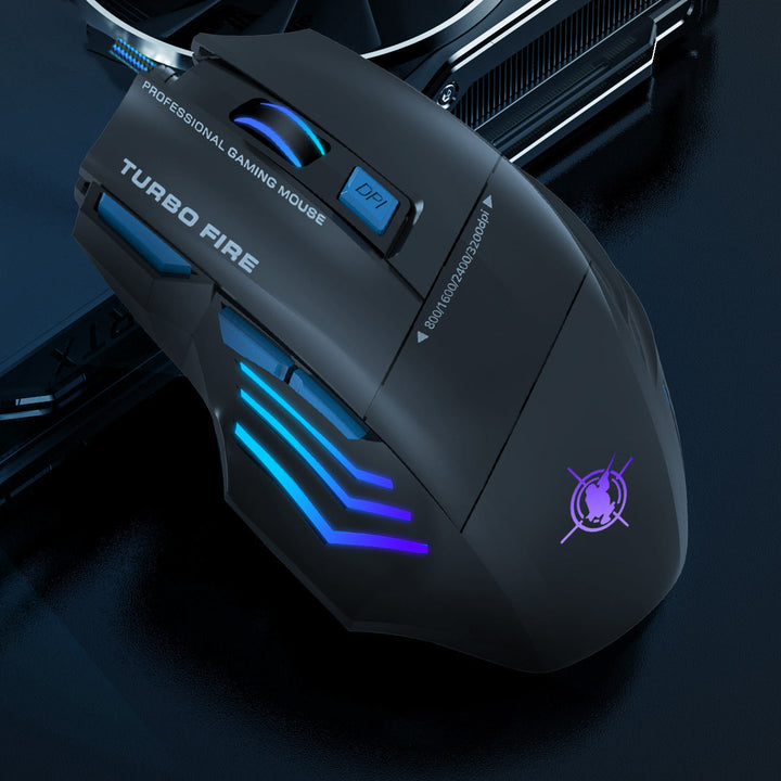 Högprecisions Gaming-mus med Anpassningsbar DPI och RGB-belysning Karnz