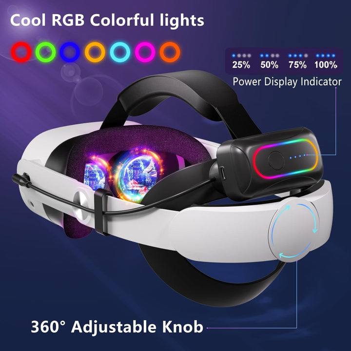 VR-Headset med högpresterande batteri Karnz